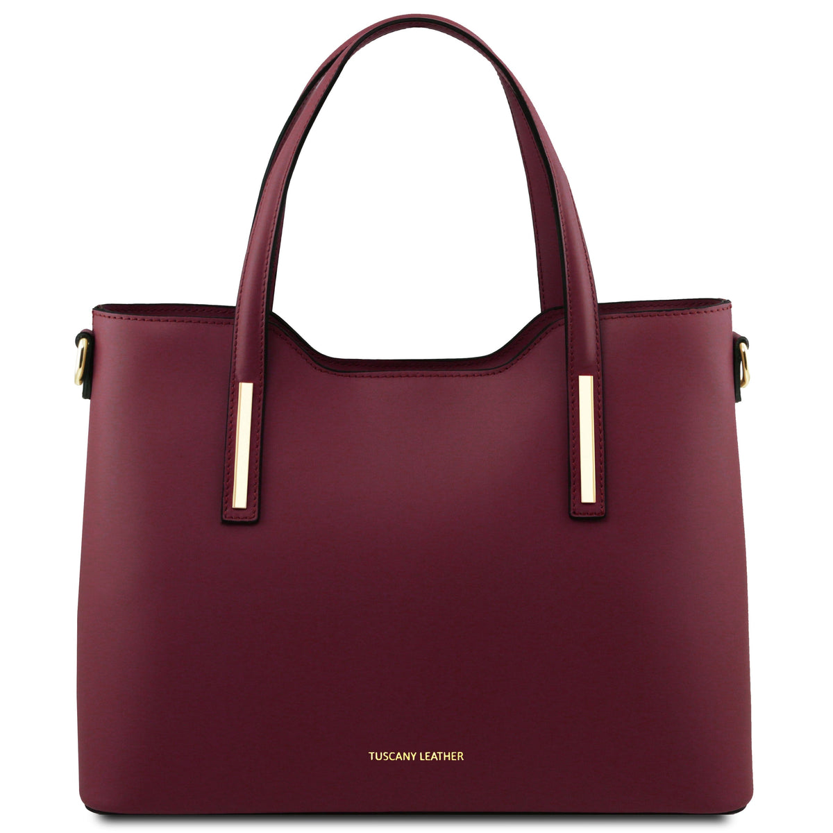 Leather shoulder bags Bordeaux Olimpia - Italian leather tote | TL141412 San Rocco Italia