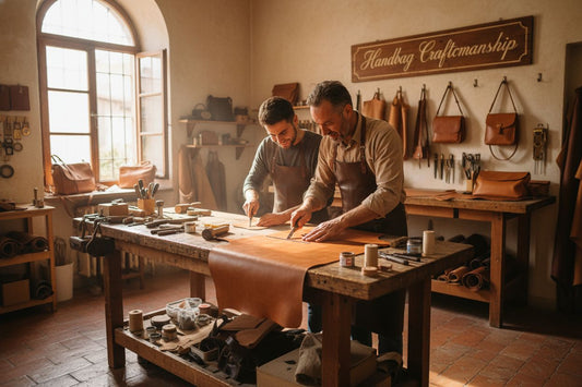 Werkstatt für italienische Lederhandtaschen