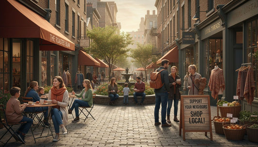 strada dello shopping locale