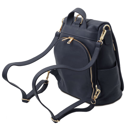 TL Bag - Weicher Lederrucksack - wandelbare 2-in-1 Rucksack-Schultertasche