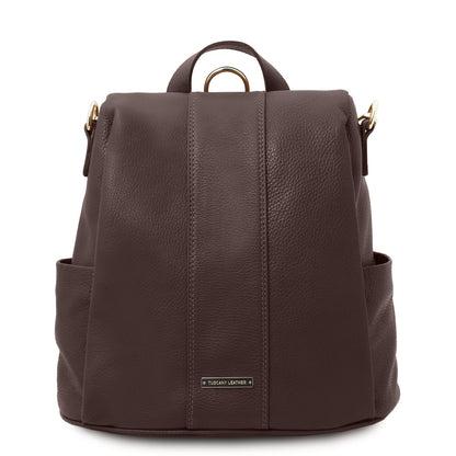 TL Bag - Weicher Lederrucksack - wandelbare 2-in-1 Rucksack-Schultertasche
