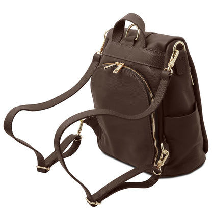 TL Bag - Weicher Lederrucksack - wandelbare 2-in-1 Rucksack-Schultertasche
