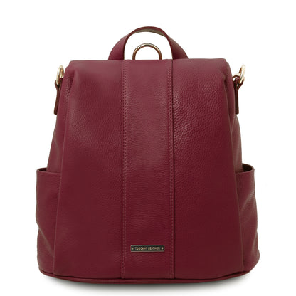 TL Bag - Weicher Lederrucksack - wandelbare 2-in-1 Rucksack-Schultertasche