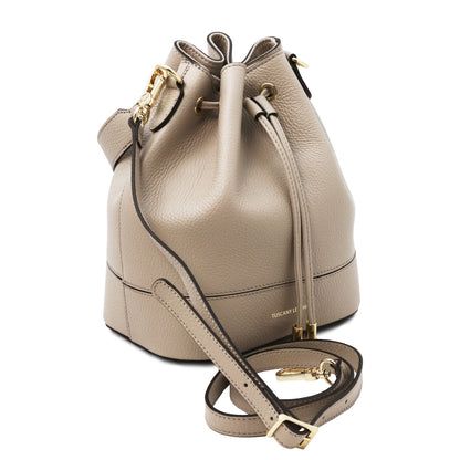TL Bag - Borsa a secchiello in pelle