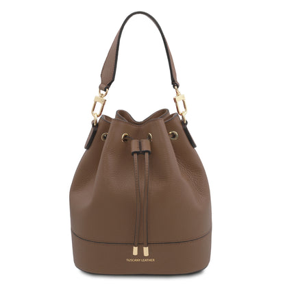 TL Bag - Borsa a secchiello in pelle