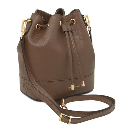 TL Bag - Borsa a secchiello in pelle