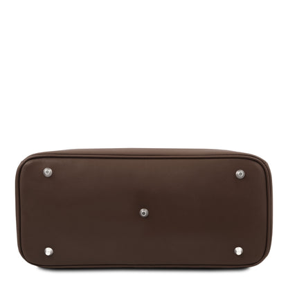 TL Bag - Structured leather handbag with shoulder strap