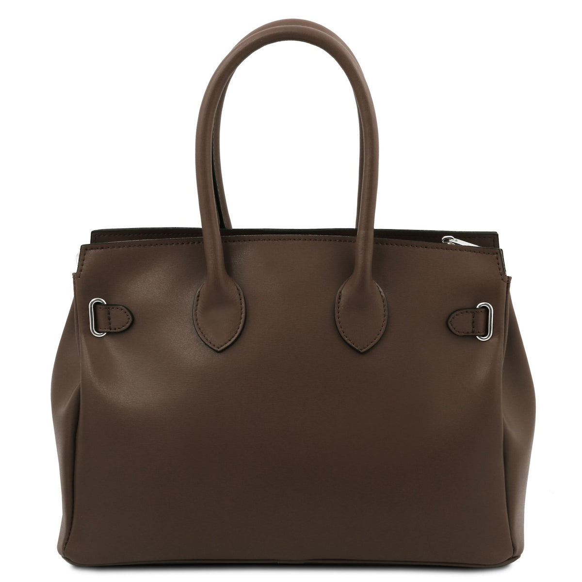 TL Bag - Structured leather handbag with shoulder strap