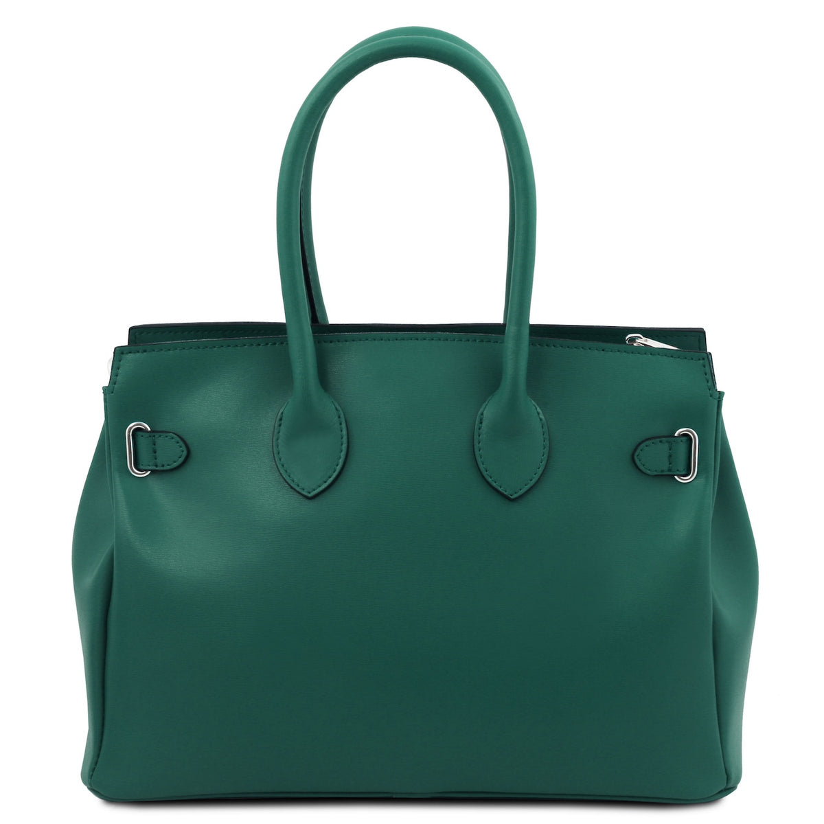 TL Bag - Structured leather handbag with shoulder strap