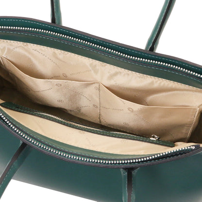TL Bag - Structured leather handbag with shoulder strap