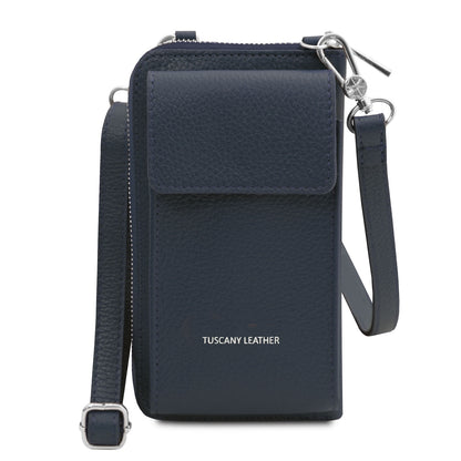 TL Bag - Portafoglio in pelle con tracolla - porta telefono