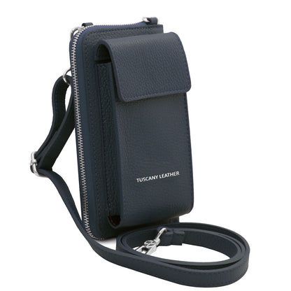 TL Bag - Portafoglio in pelle con tracolla - porta telefono