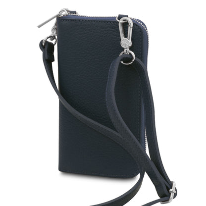 TL Bag - Portafoglio in pelle con tracolla - porta telefono