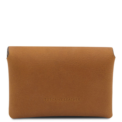 Leather Coin Purse in Vegetable-Tanned Leather | TL142572