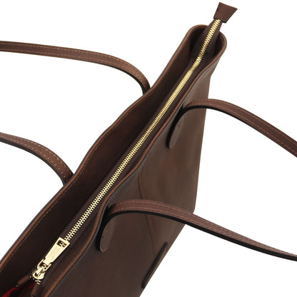 Essenza - Long handle leather tote bag | TL142612