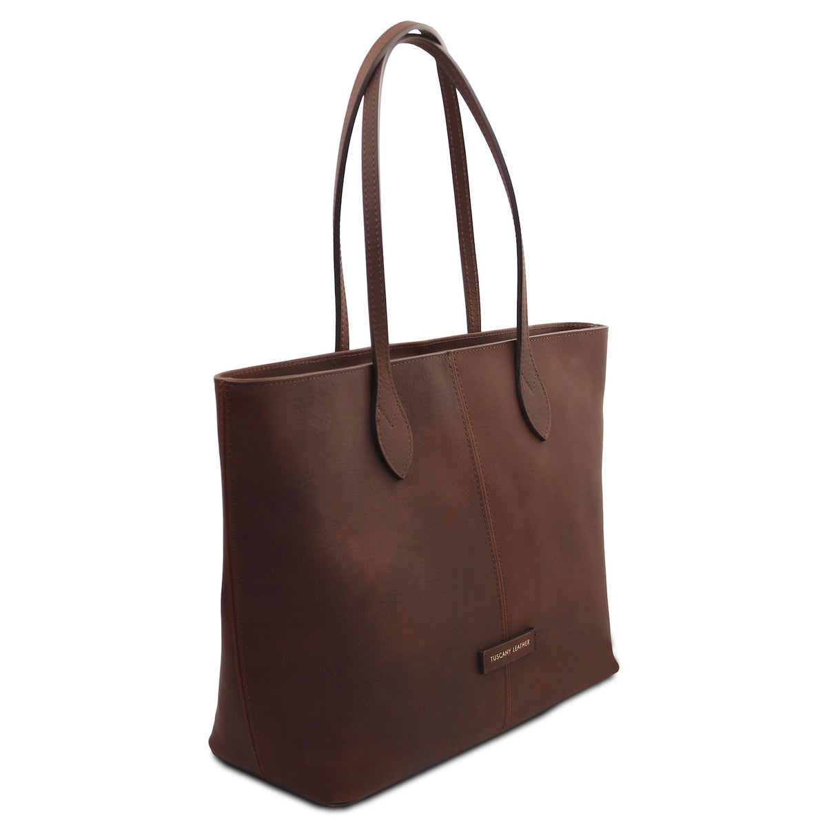 Essenza - Long handle leather tote bag | TL142612