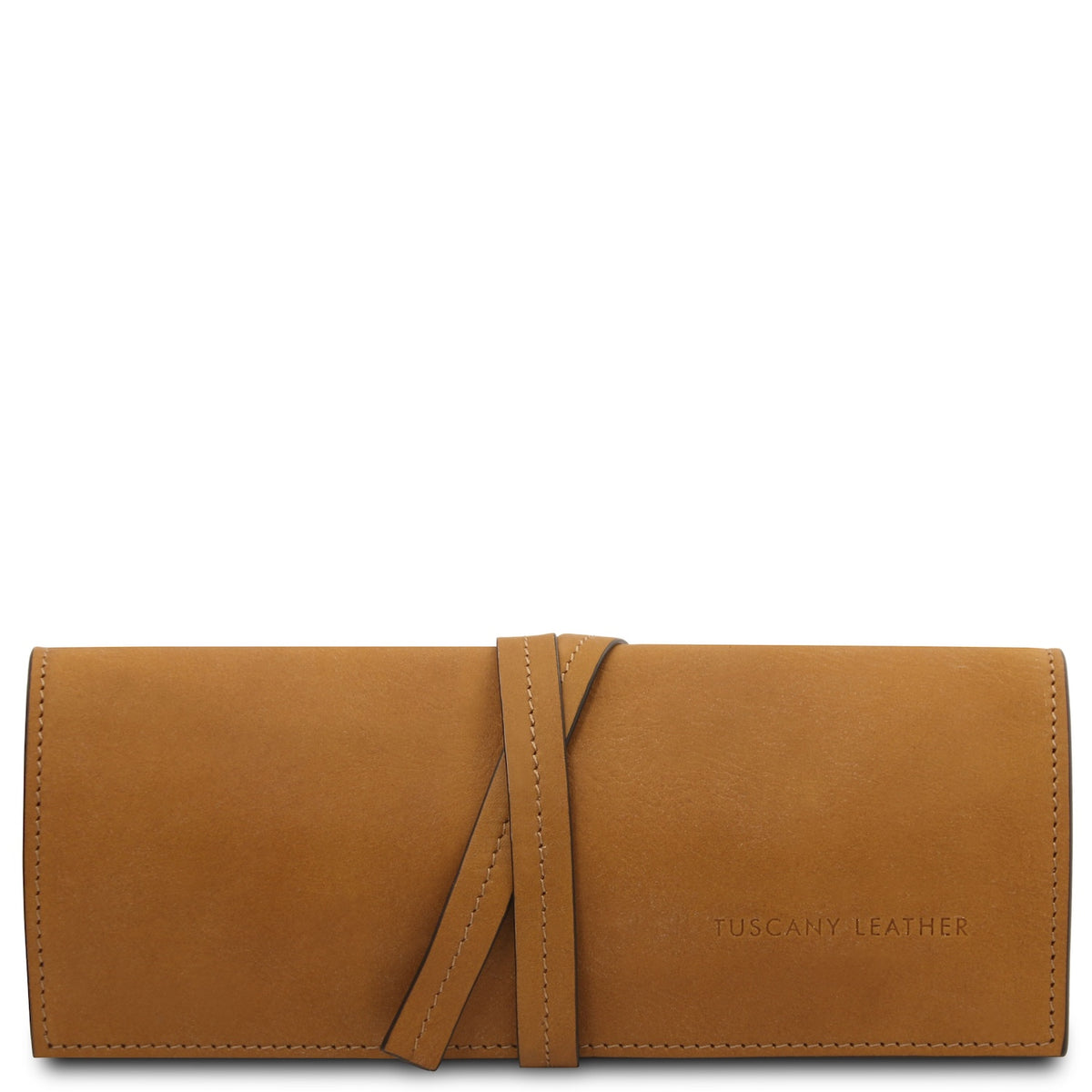 Estuche enrollable de cuero para joyas en cuero de curtido vegetal | TL142625