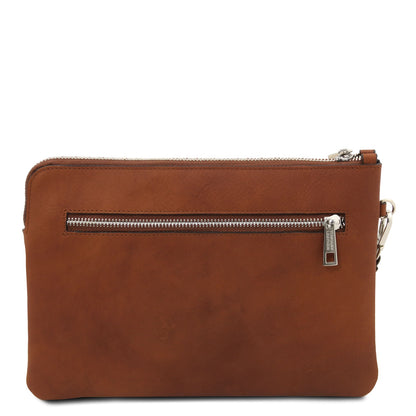 Will - Leather clutch bag with handle