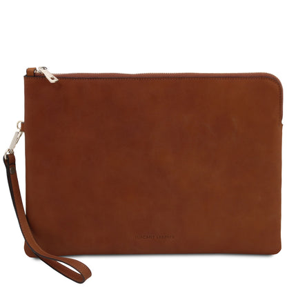 Giulio - Clutch maxi em pele com asa