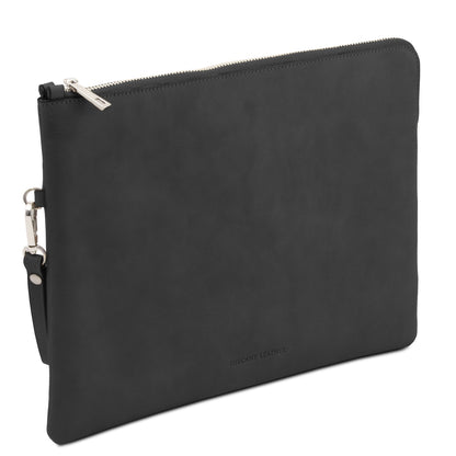 Giulio - Clutch maxi em pele com asa