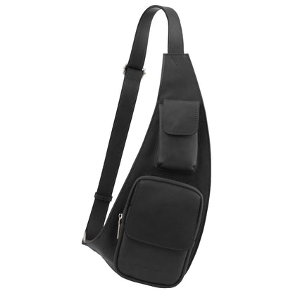 Leather crossover bag | men's sling bag
