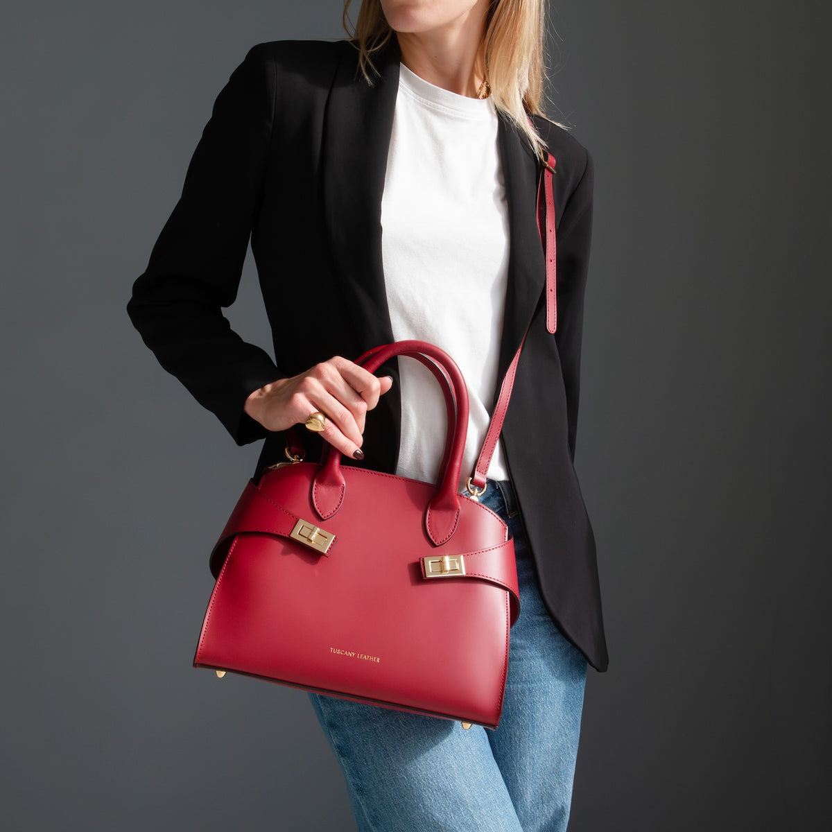 Coccola - leather handbag in smooth leather