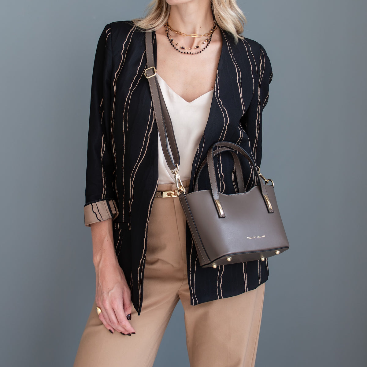Olimpia - Leather tote - Small size - TL142686