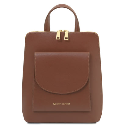 Paris - Small Convertible Backpack in Palmellato Leather