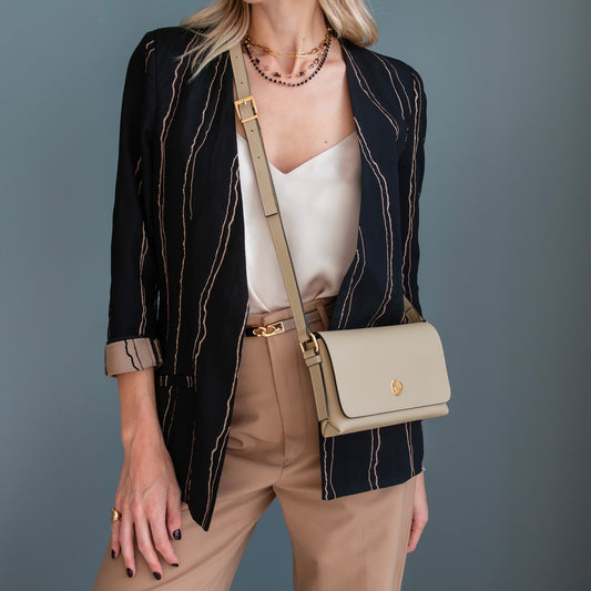 Biscuit - Soft leather shoulder bag