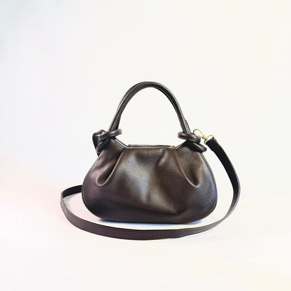Anello Small Pebbled Leather Handbag