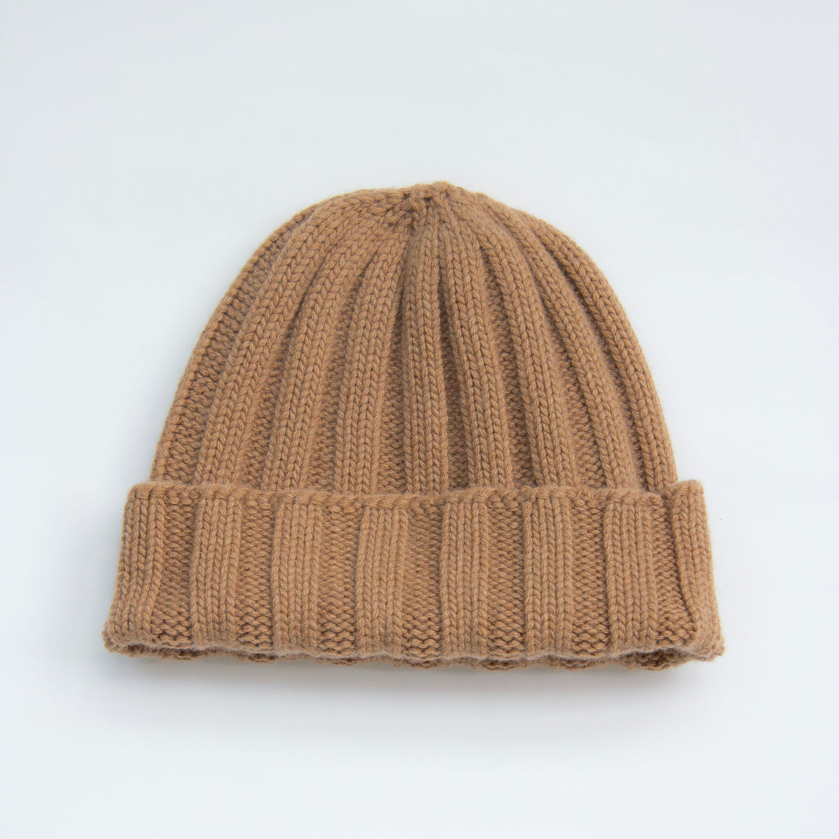 Cashmere Blend Wide Ribbed Beanie