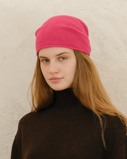Wool & Cashmere Blend Beanie (3D-Knit)