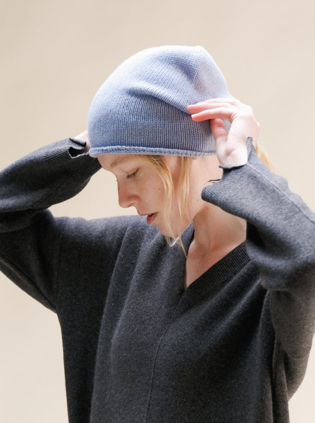 Wool & Cashmere Blend Beanie (3D-Knit)