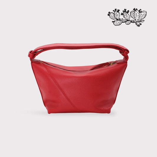 Evy - Bolso de hombro de piel de cactus vegana - Rojo