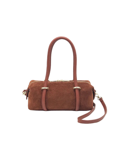 Bolso Boston Lucca pequeño de gamuza (East-West)