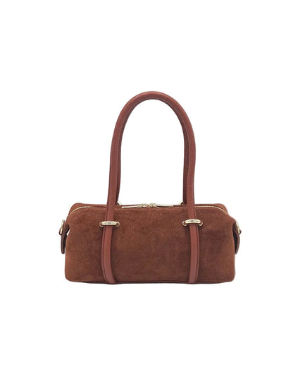 Bolso Boston Lucca pequeño de gamuza (East-West)