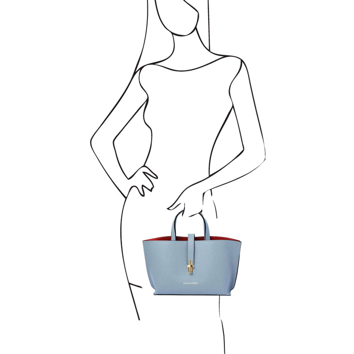 Leather handbags Agatha - Women's leather tote purse | TL142456 San Rocco Italia