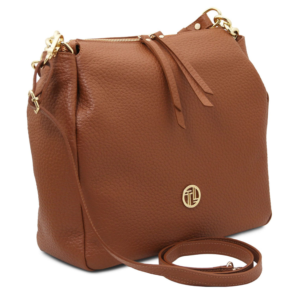 Leder-Schultertaschen Amy - Soft Italian leather shopping bag | TL142385 San Rocco Italia