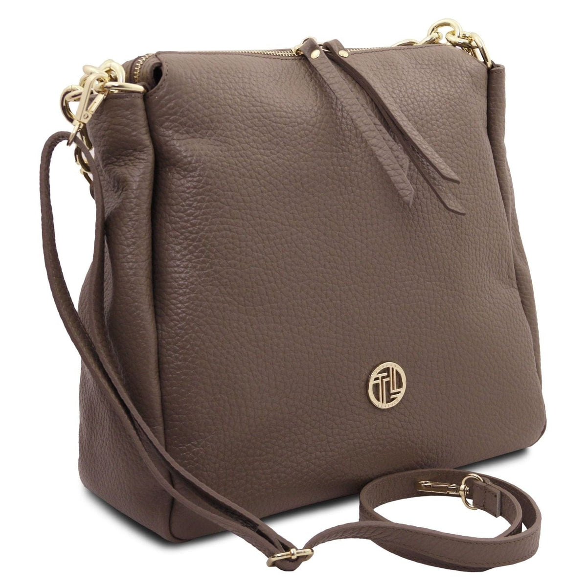 Leder-Schultertaschen Amy - Soft Italian leather shopping bag | TL142385 San Rocco Italia