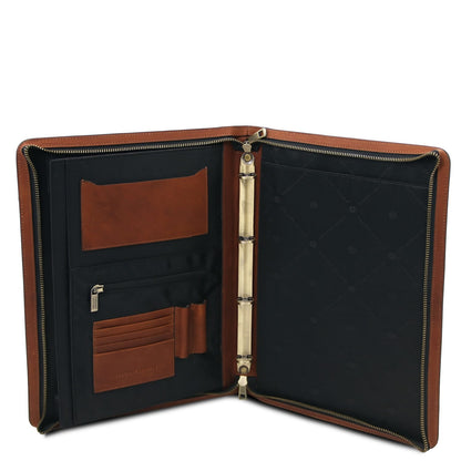 Augusto - Leather document case with ring binder | TL142555