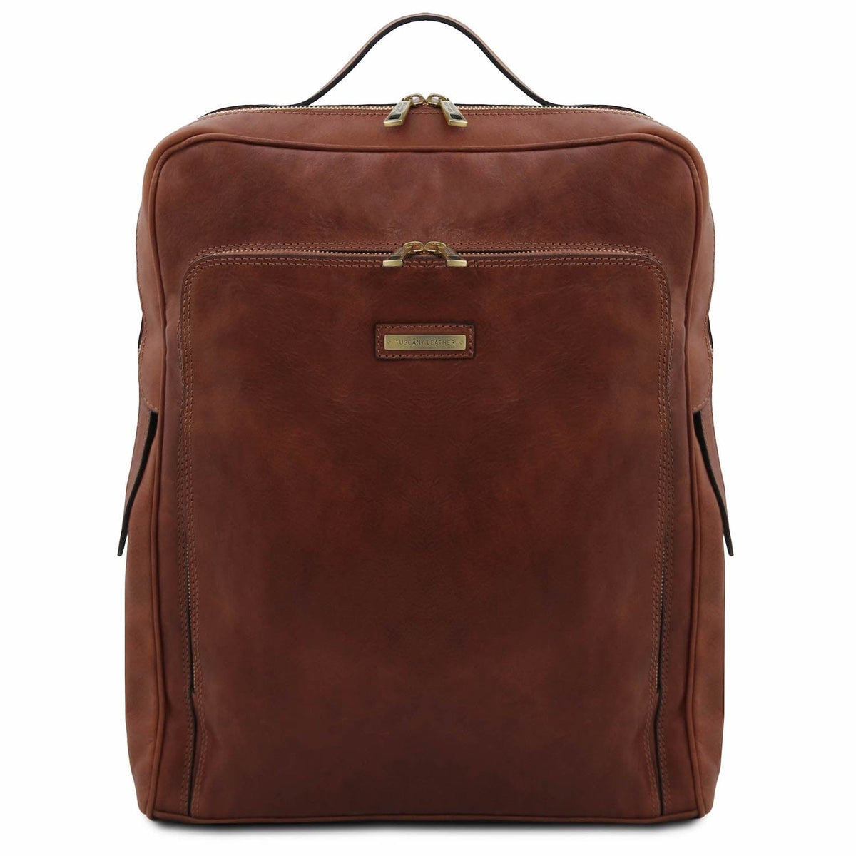 Leather laptop bags Brown Bangkok - Matte leather laptop backpack - Large size | TL142336 San Rocco Italia