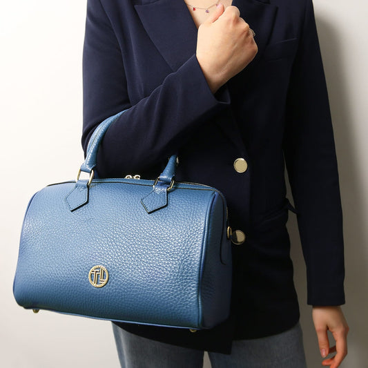 Barrique - Small leather duffle handbag | TL142586