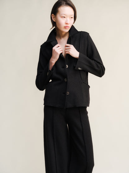 Knitwear Boiled Wool Bar Jacket San Rocco Italia