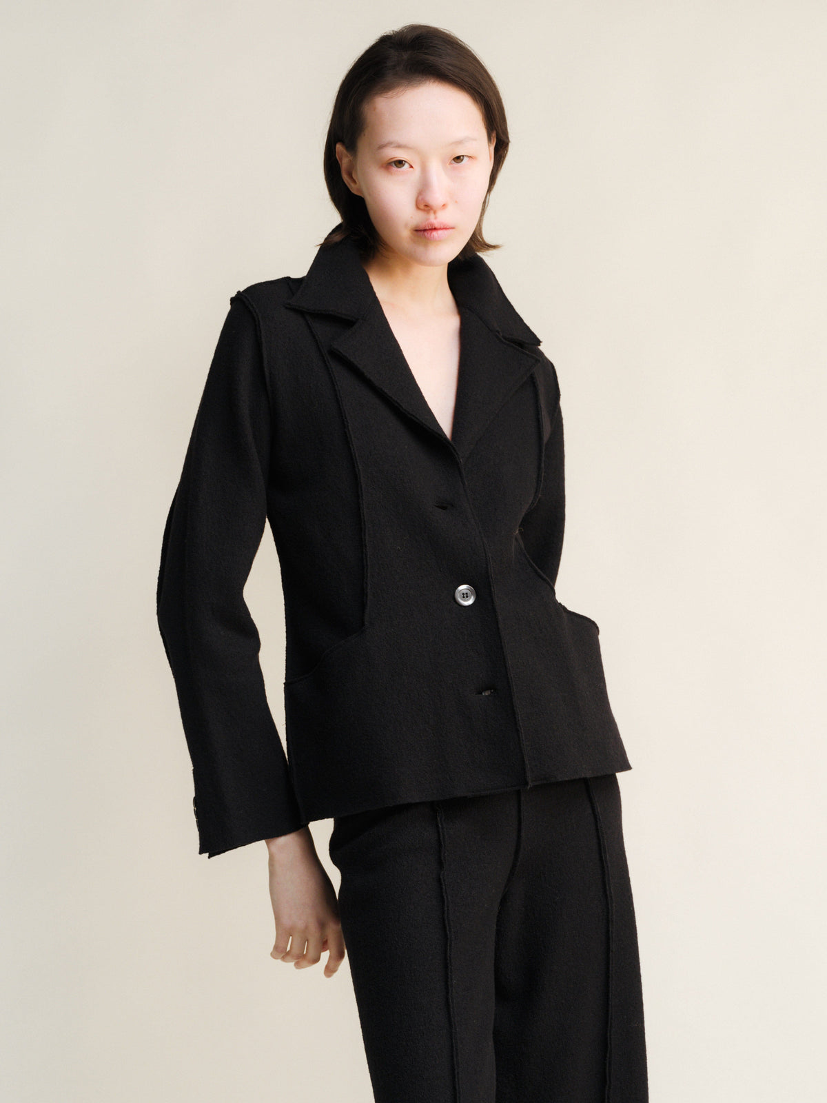 Knitwear Boiled Wool Bar Jacket San Rocco Italia