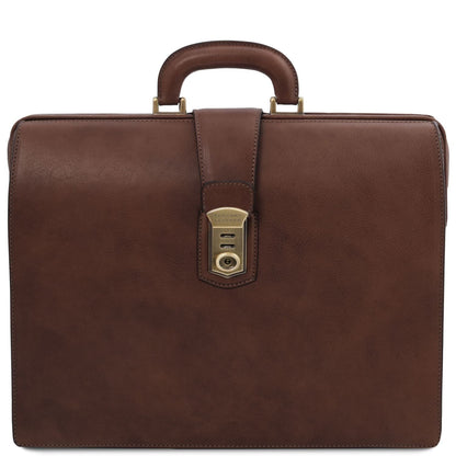 Doctor bags Dark Brown Canova - Leather doctor bag briefcase 3 compartments | TL142352 San Rocco Italia