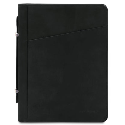 Cesare - Leather document case with handle and ring binder | TL142554