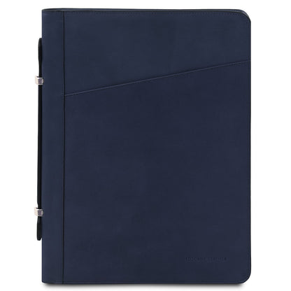 Cesare - Leather document case with handle and ring binder | TL142554