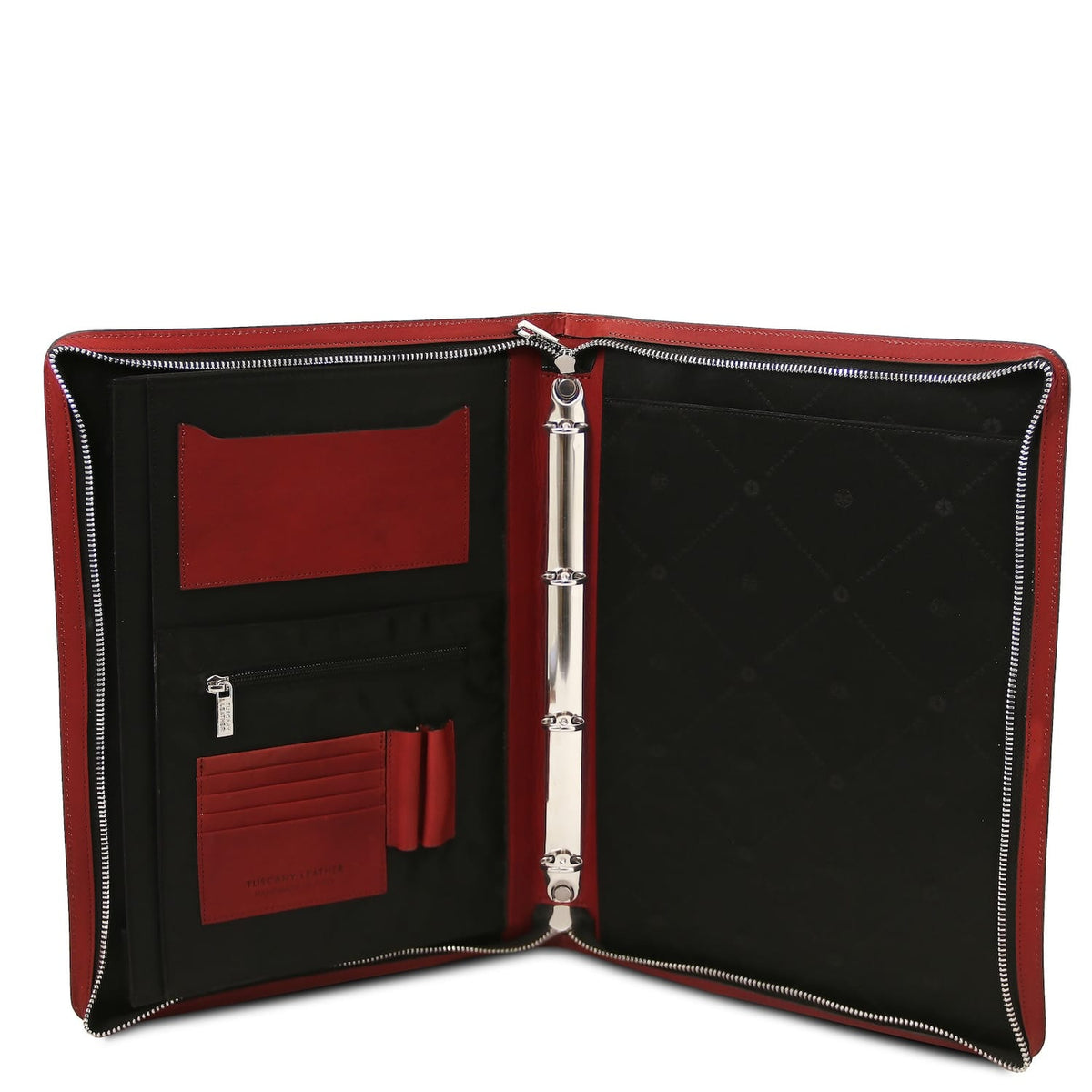 Cesare - Leather document case with handle and ring binder | TL142554