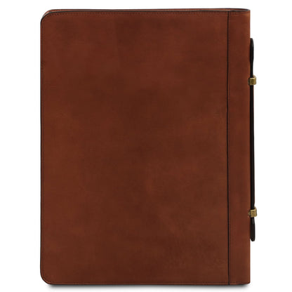 Cesare - Leather document case with handle and ring binder | TL142554