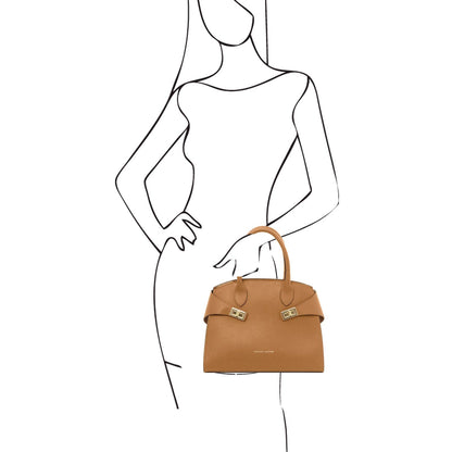 Leather handbags Coccola - Women's leather tote handbag | TL142421 San Rocco Italia